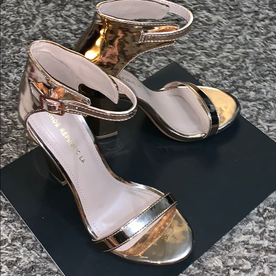Rose Gold Gold Heels